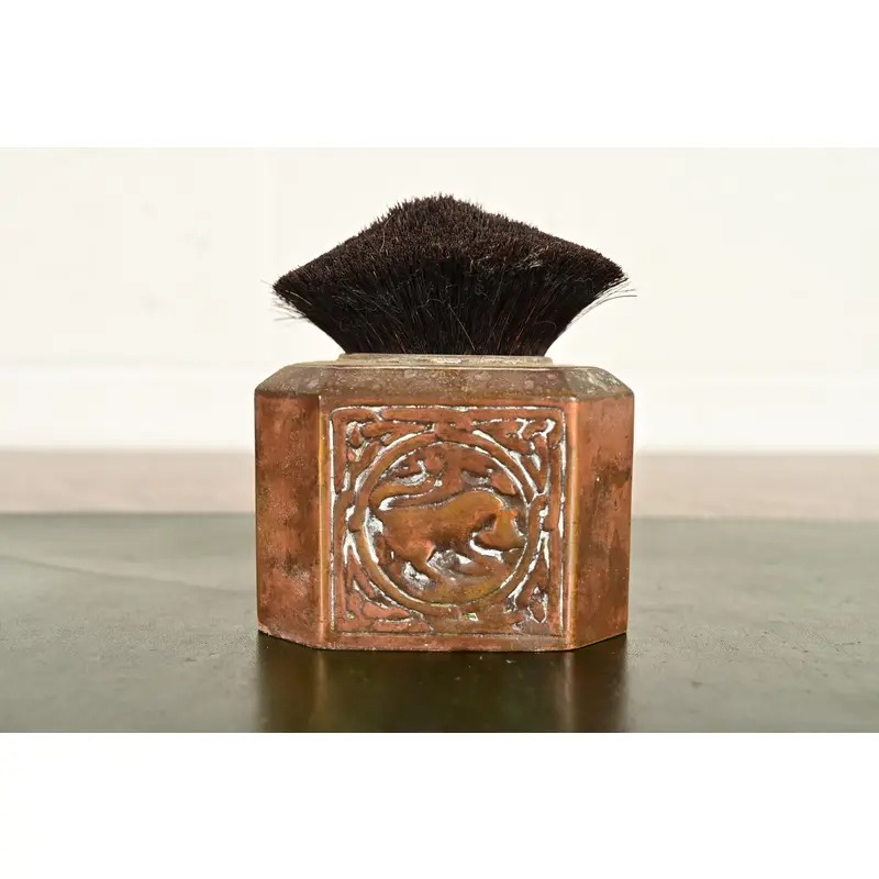 Tiffany Studios New York Art Deco Zodiac Pattern Bronze Pen Brush - Image 2