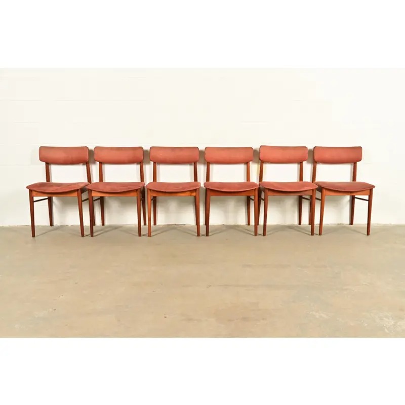 Finn Juhl Style Danish Modern Sculpted Teak Dining Chairs, Set of Six - Image 3