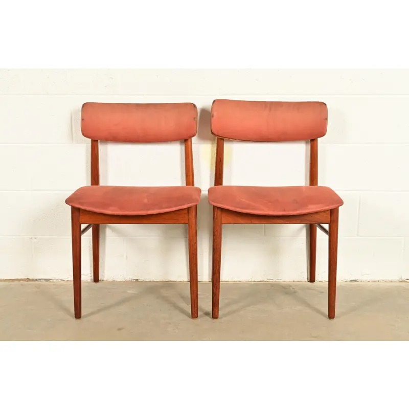 Finn Juhl Style Danish Modern Sculpted Teak Side Chairs or Dining Chairs, Pair - Image 3