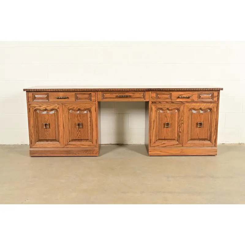 Romweber Viking Oak Executive Credenza, Circa 1960s - Image 3