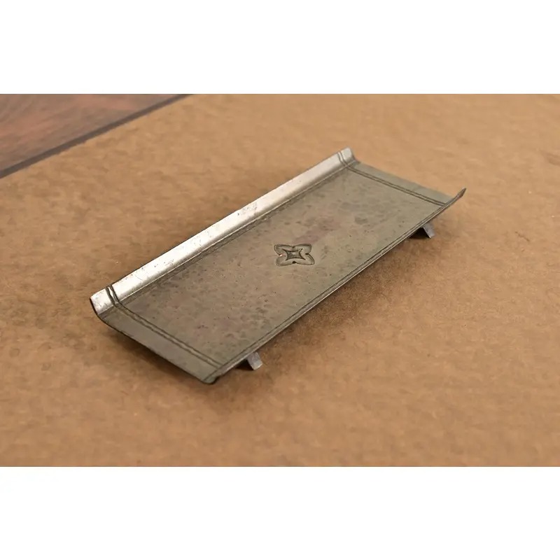 Roycroft Arts & Crafts Hammered Copper Quatrefoil Pen Tray - Image 3