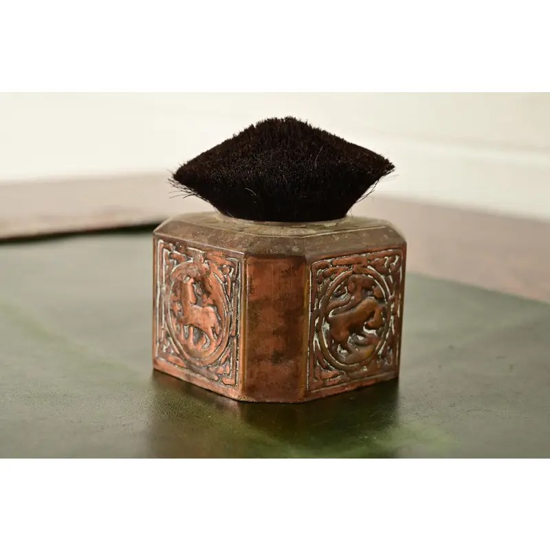 Tiffany Studios New York Art Deco Zodiac Pattern Bronze Pen Brush - Image 3