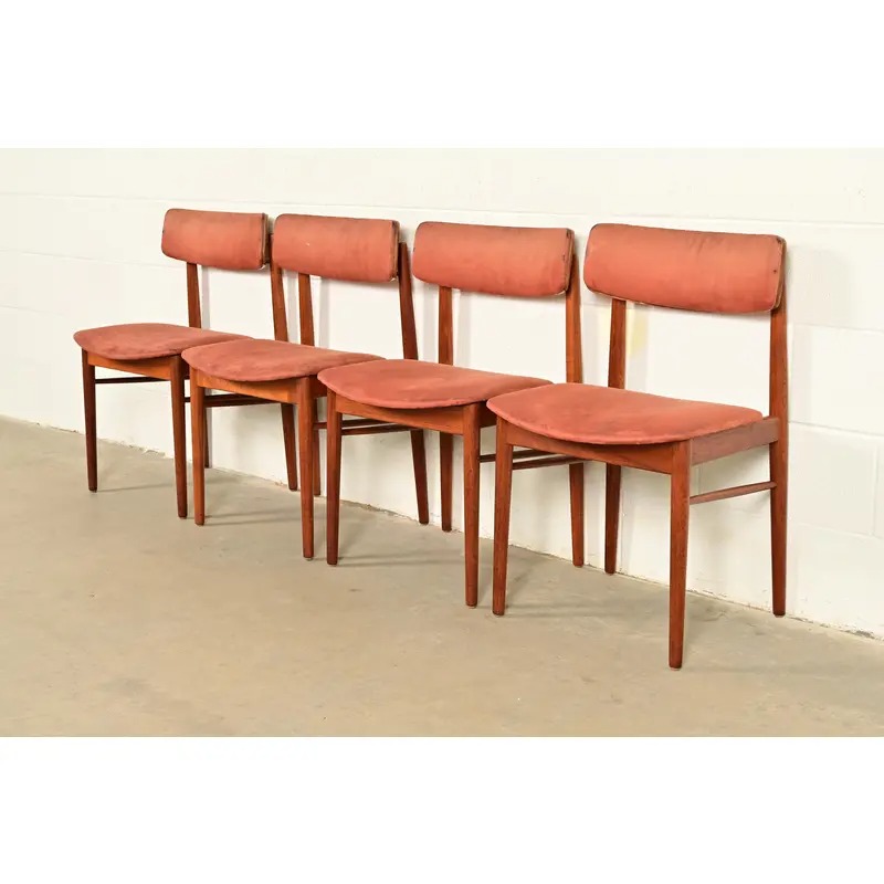 Finn Juhl Style Danish Modern Sculpted Teak Dining Chairs, Set of Four - Image 4