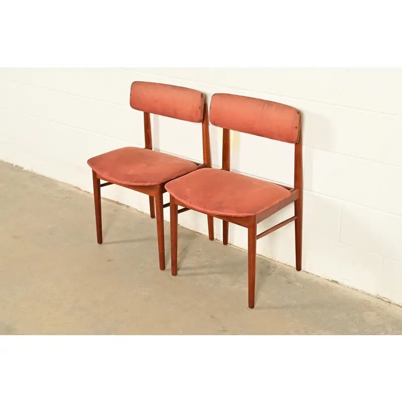 Finn Juhl Style Danish Modern Sculpted Teak Side Chairs or Dining Chairs, Pair - Image 4