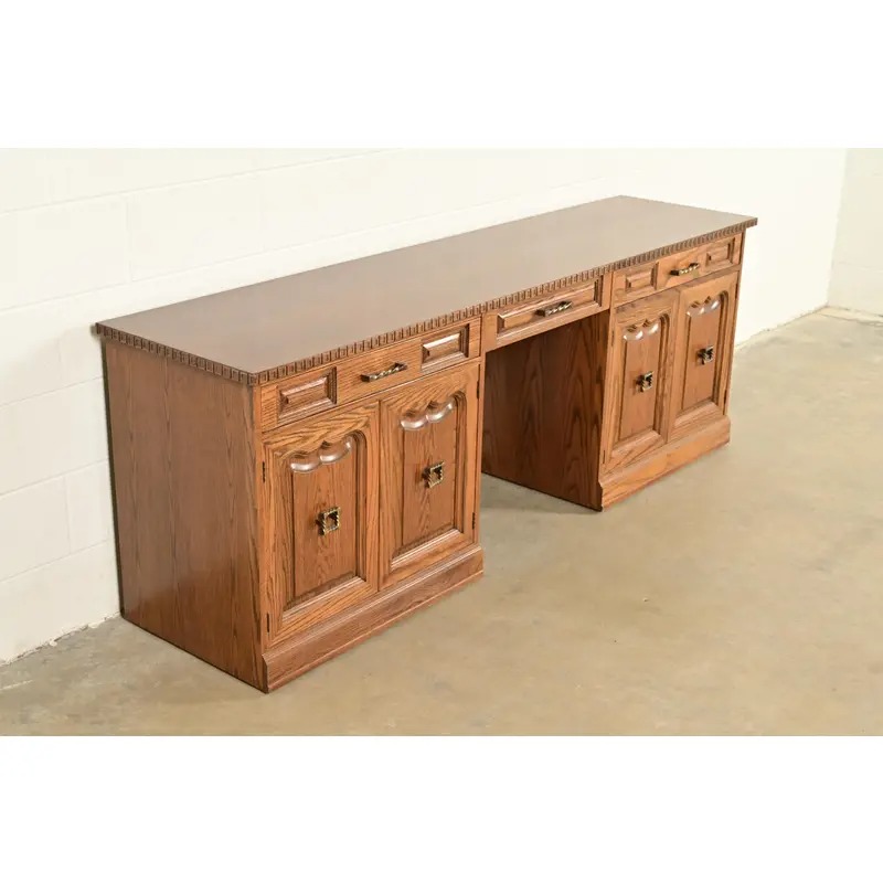 Romweber Viking Oak Executive Credenza, Circa 1960s - Image 4