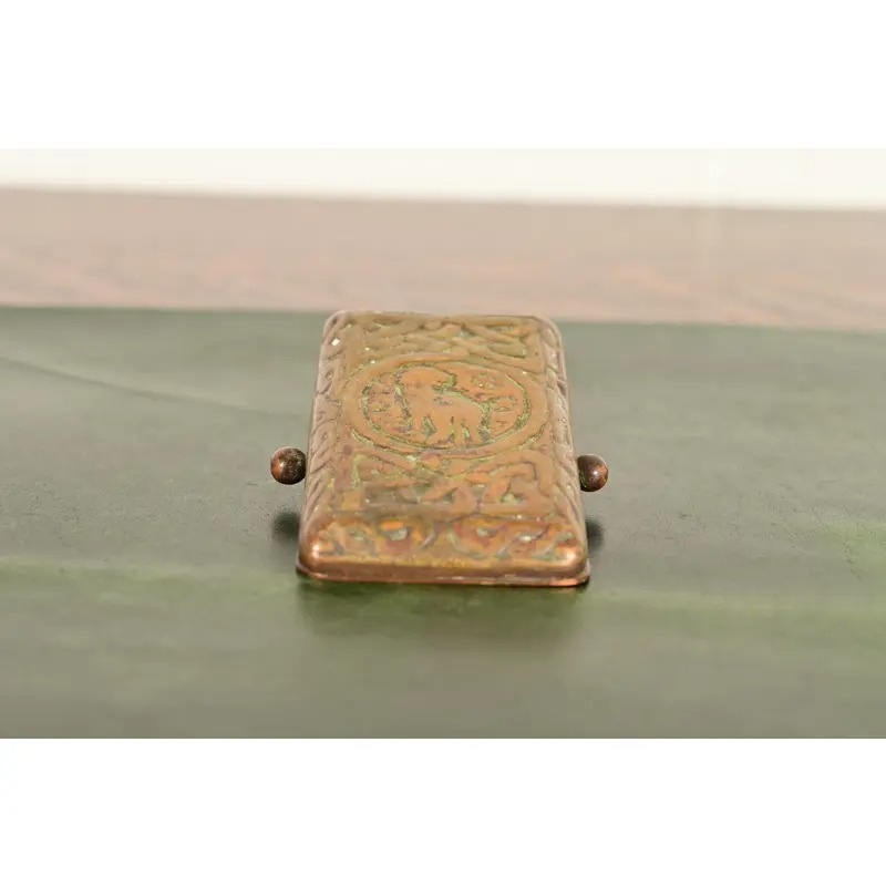 Tiffany Studios New York Zodiac Pattern Bronze Large Paper Clip - Image 4