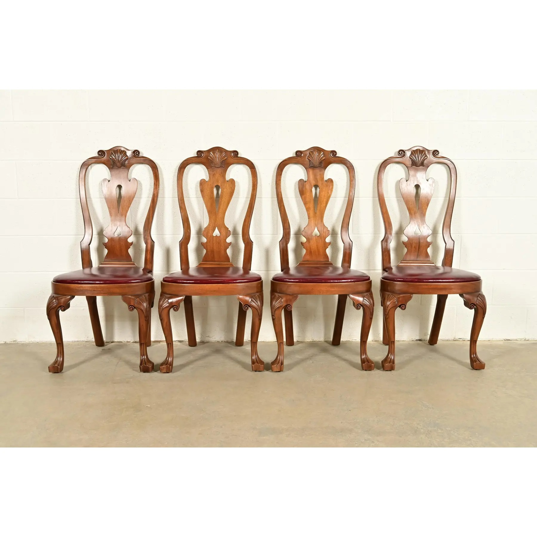 Kittinger Georgian Carved Mahogany Dining Chairs, Set of Four - Image 2