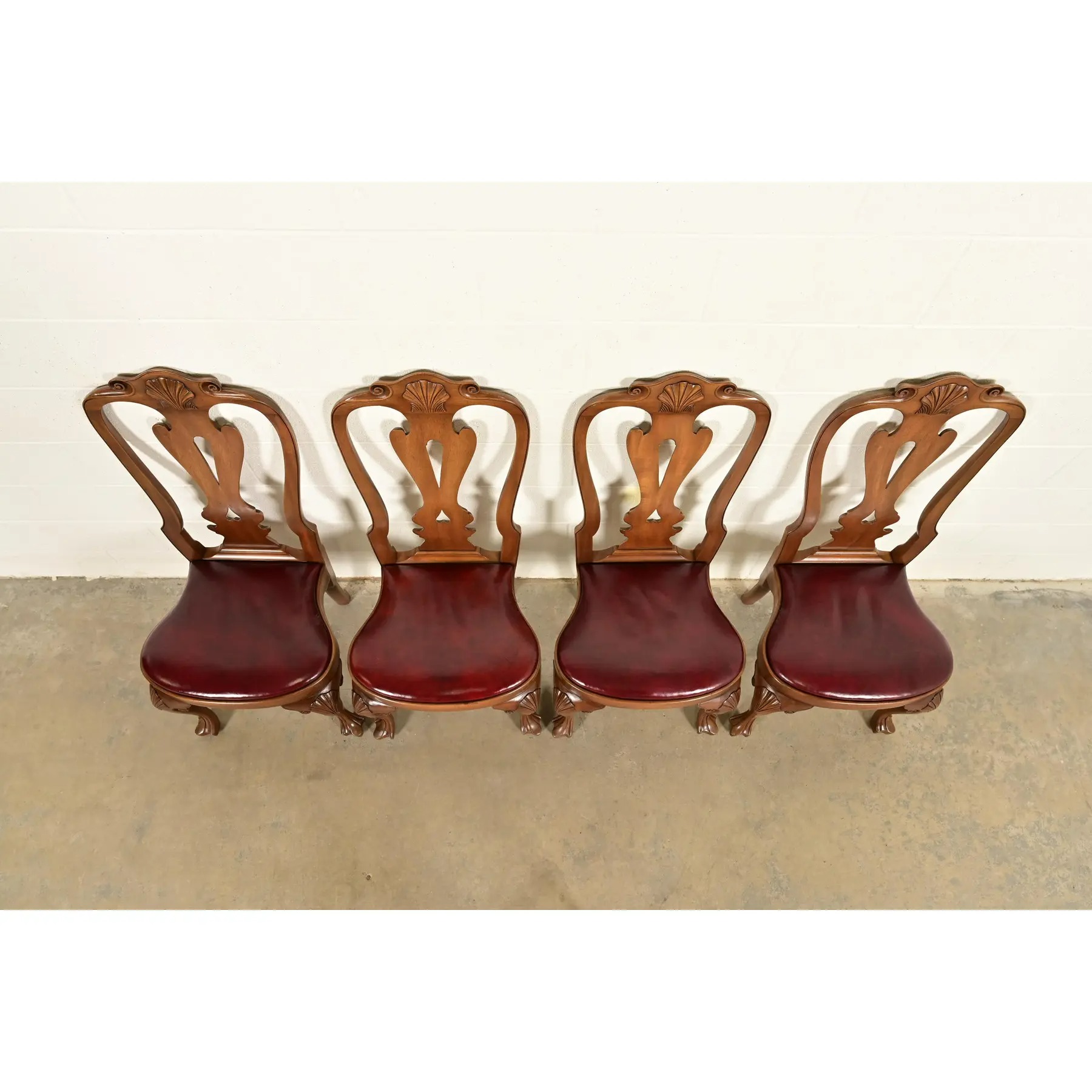 Kittinger Georgian Carved Mahogany Dining Chairs, Set of Four - Image 5