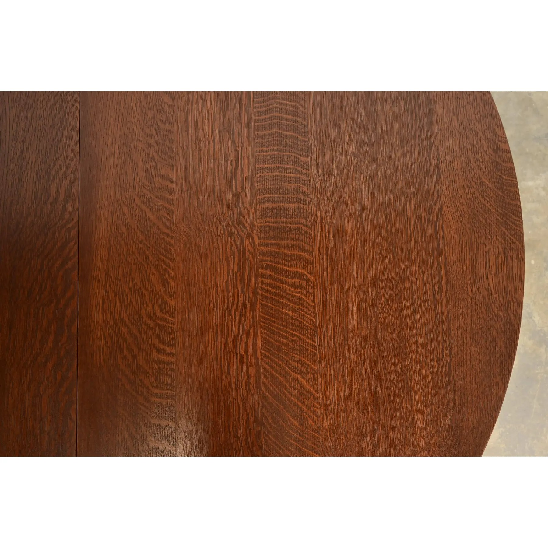 Stickley Brothers Antique Mission Oak Arts & Crafts Pedestal Extension Dining Table, Newly Refinished - Image 10