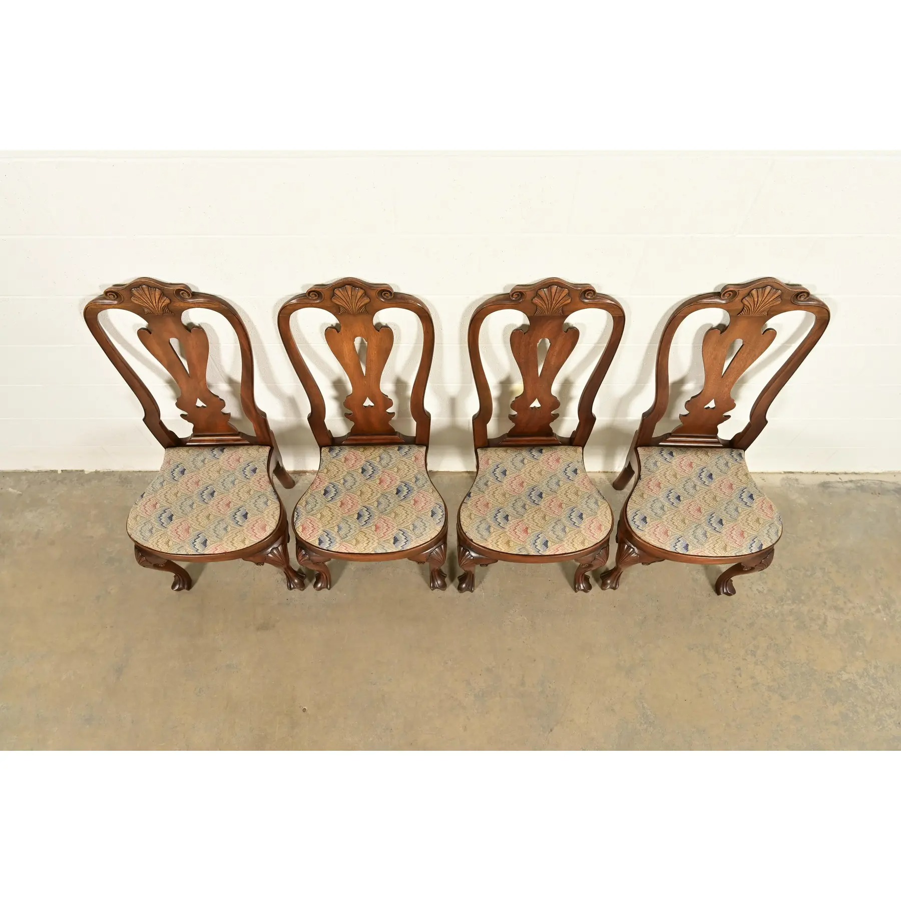 Kittinger Georgian Carved Mahogany Dining Chairs, Set of Four - Image 5