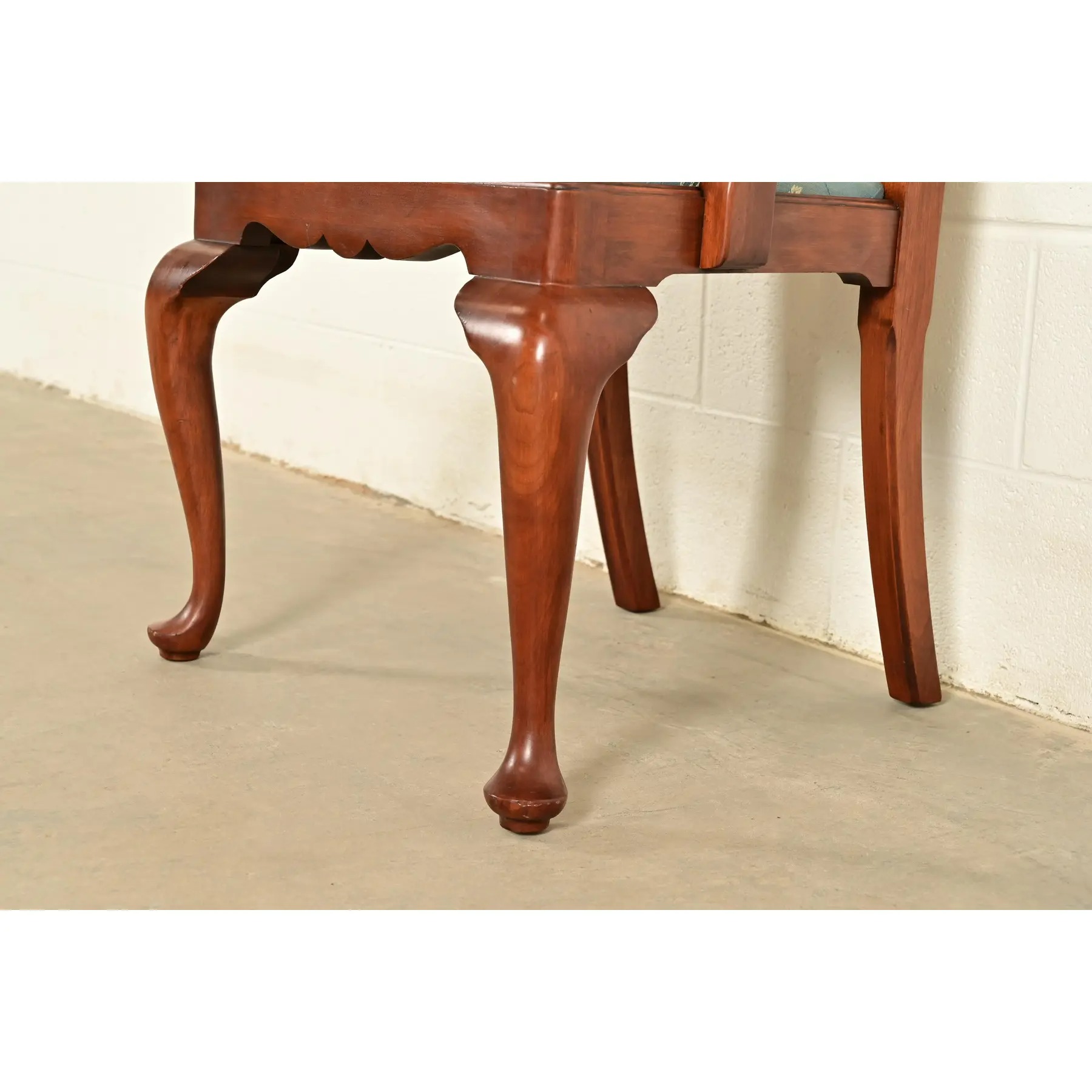 Henkel Harris Queen Anne Solid Cherry Wood Dining Chairs, Set of Ten - Image 10