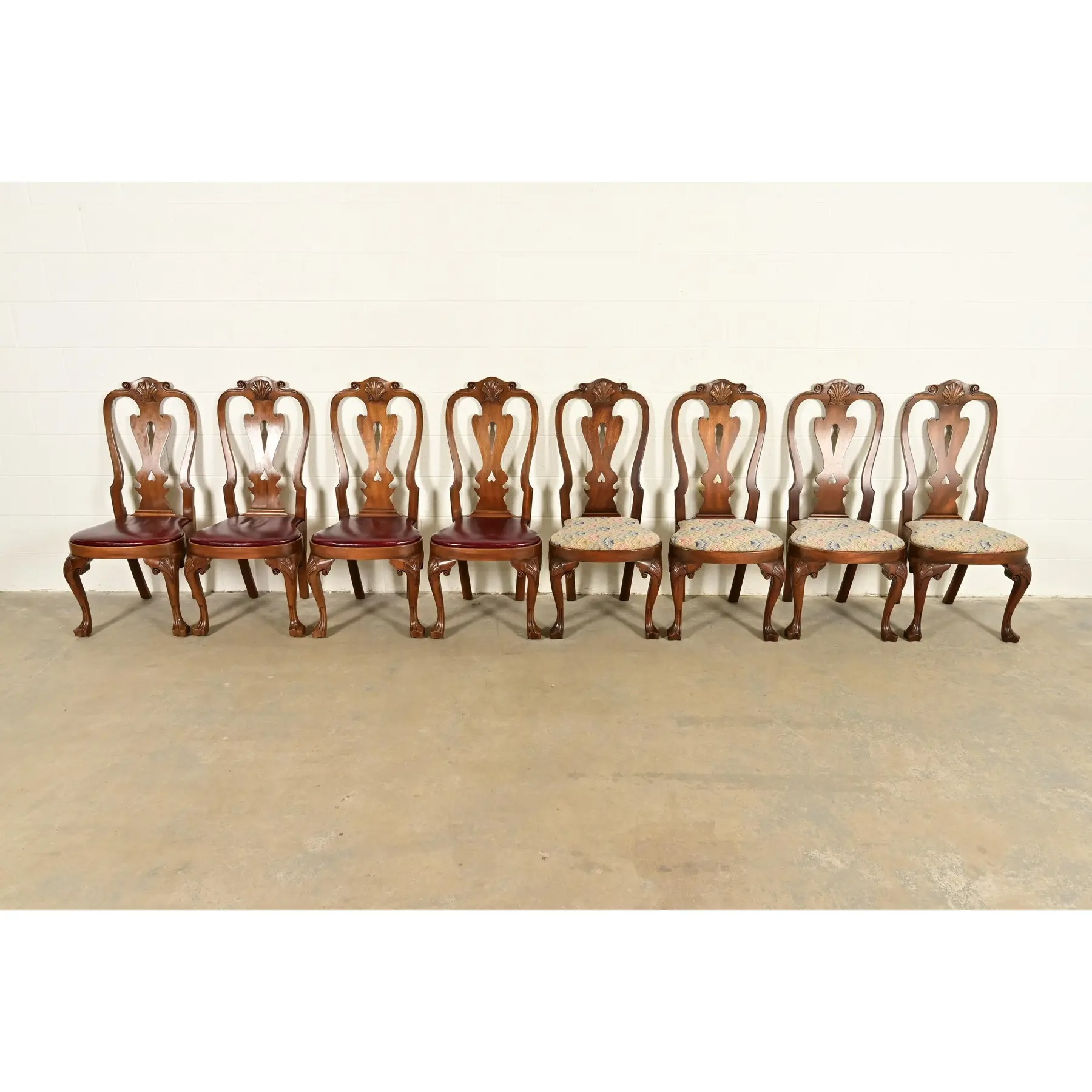 Kittinger Georgian Carved Mahogany Dining Chairs, Set of Eight - Image 3