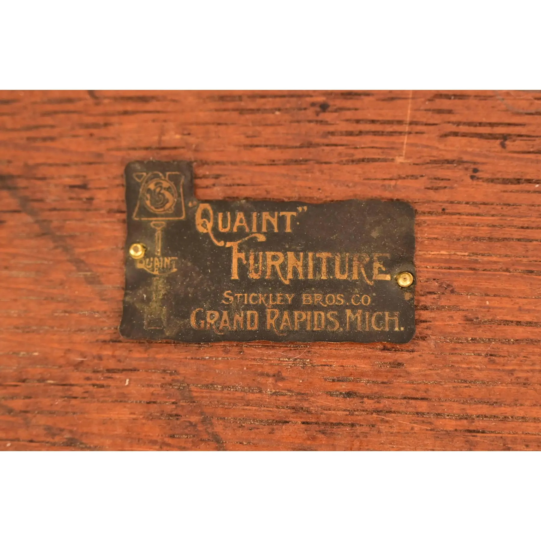 Stickley Brothers Antique Mission Oak Arts & Crafts Pedestal Extension Dining Table, Newly Refinished - Image 12