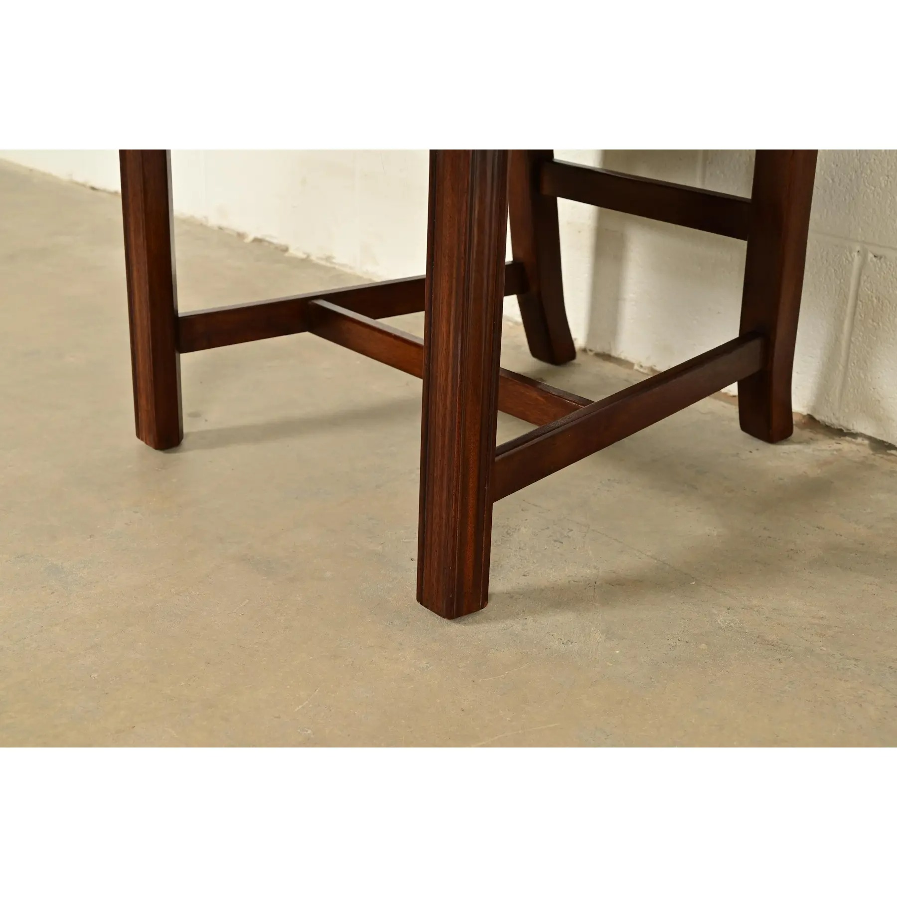 Drexel Heritage Georgian Carved Mahogany Side Chairs or Dining Chairs, Pair - Image 10