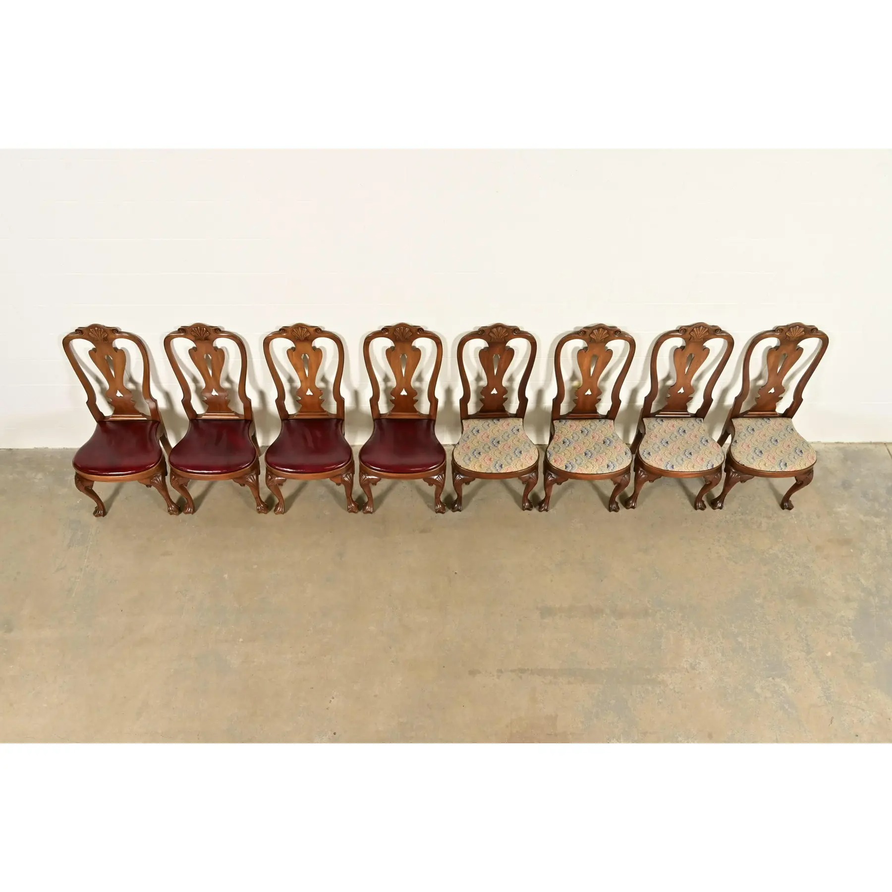 Kittinger Georgian Carved Mahogany Dining Chairs, Set of Eight - Image 5