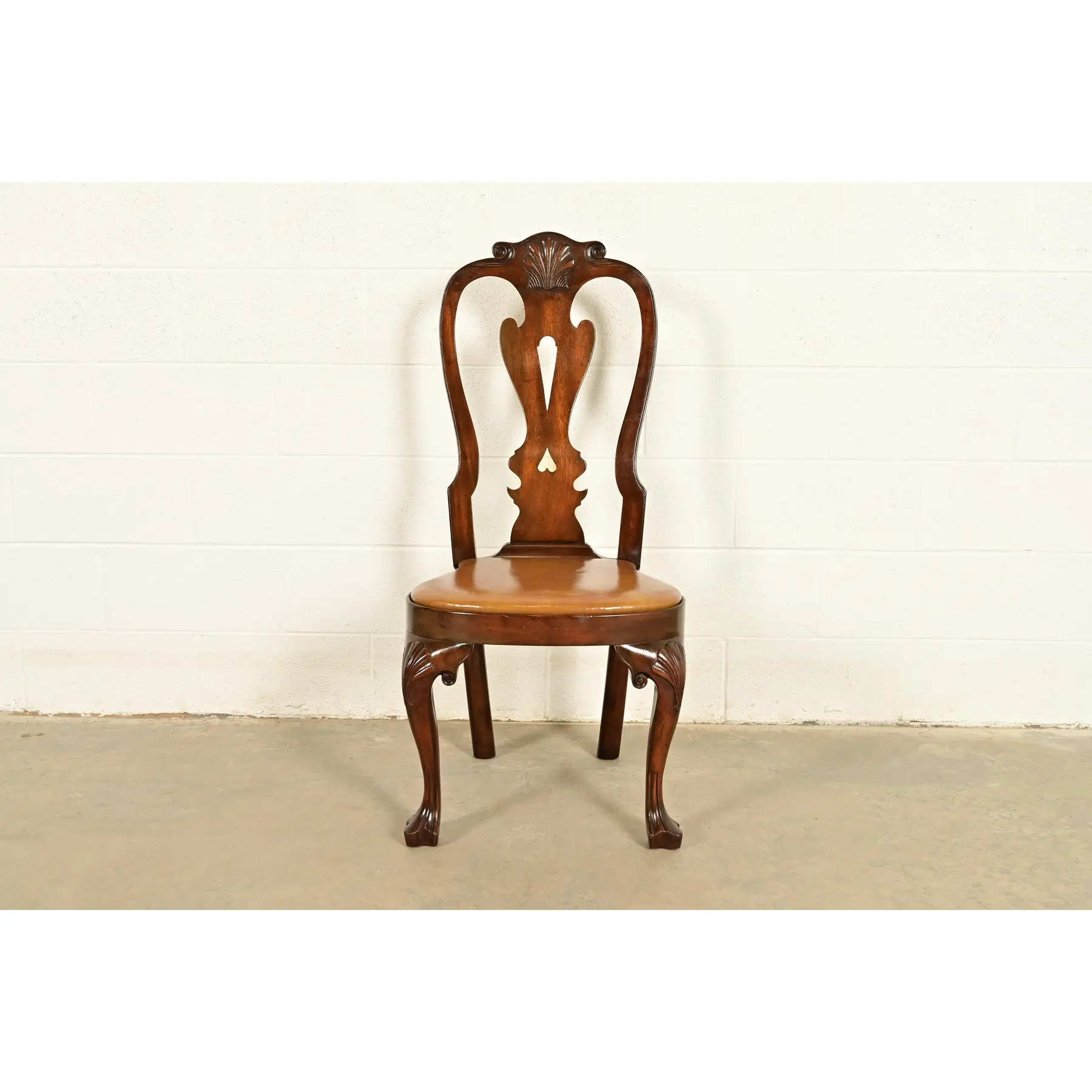 Kittinger Georgian Carved Mahogany Side Chair or Dining Chair - Image 2