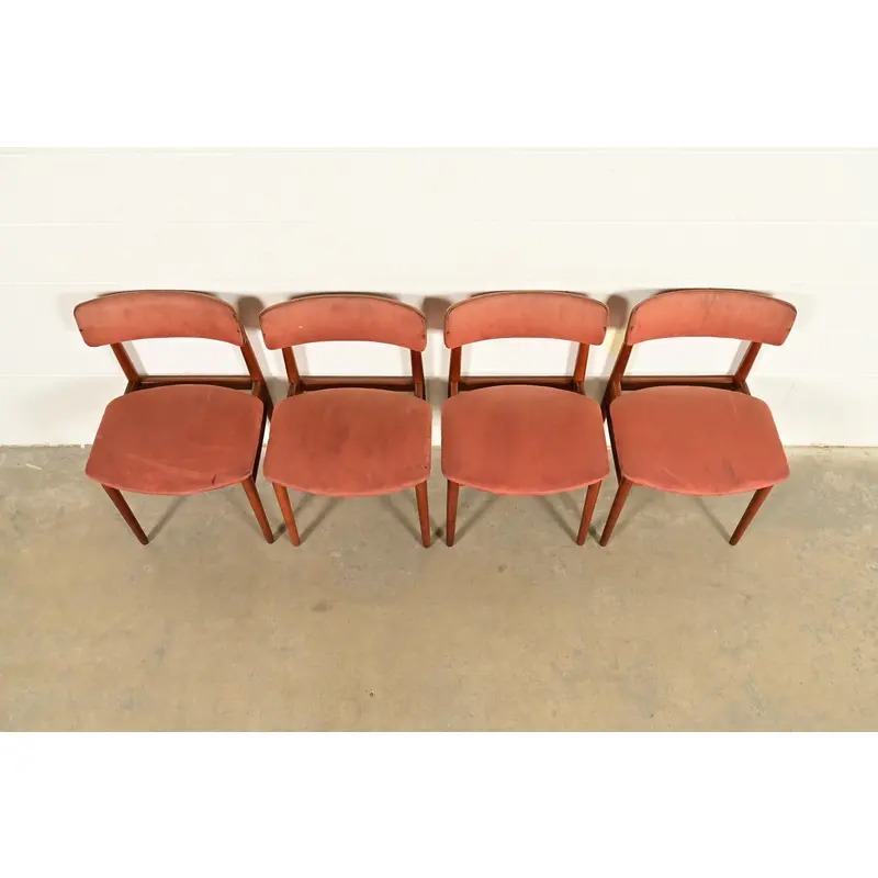 Finn Juhl Style Danish Modern Sculpted Teak Dining Chairs, Set of Four - Image 5