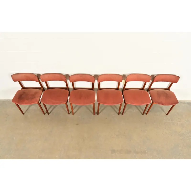 Finn Juhl Style Danish Modern Sculpted Teak Dining Chairs, Set of Six - Image 5