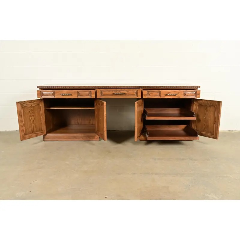 Romweber Viking Oak Executive Credenza, Circa 1960s - Image 5