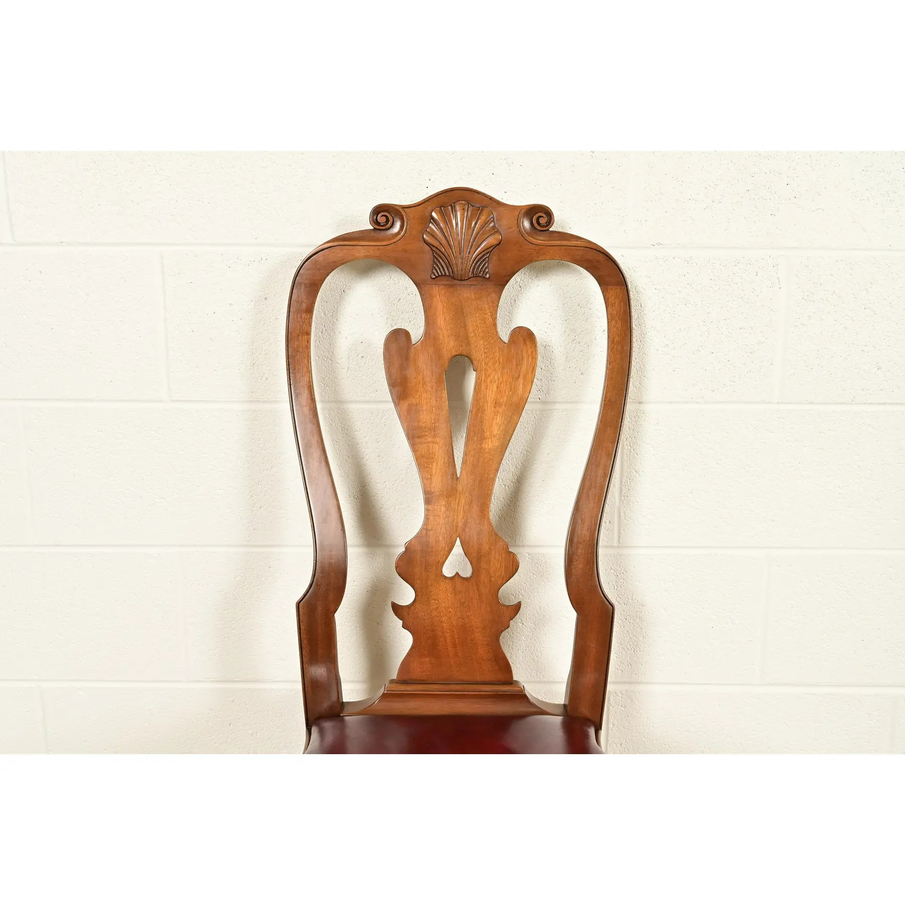 Kittinger Georgian Carved Mahogany Dining Chairs, Set of Eight - Image 6