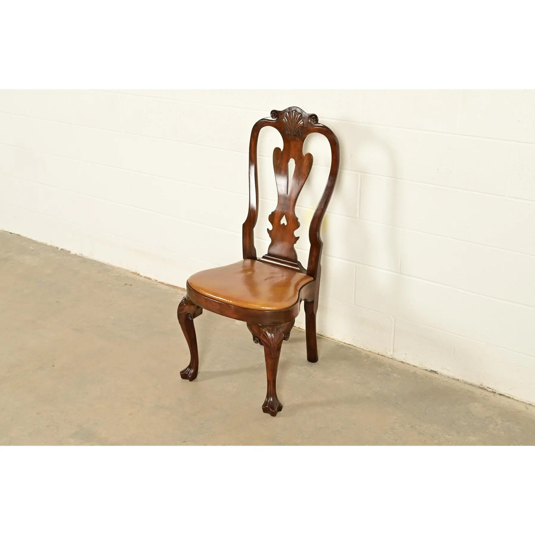 Kittinger Georgian Carved Mahogany Side Chair or Dining Chair - Image 3
