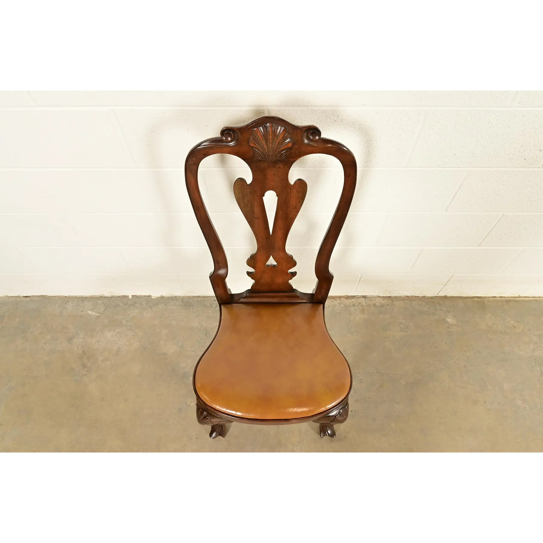 Kittinger Georgian Carved Mahogany Side Chair or Dining Chair - Image 6