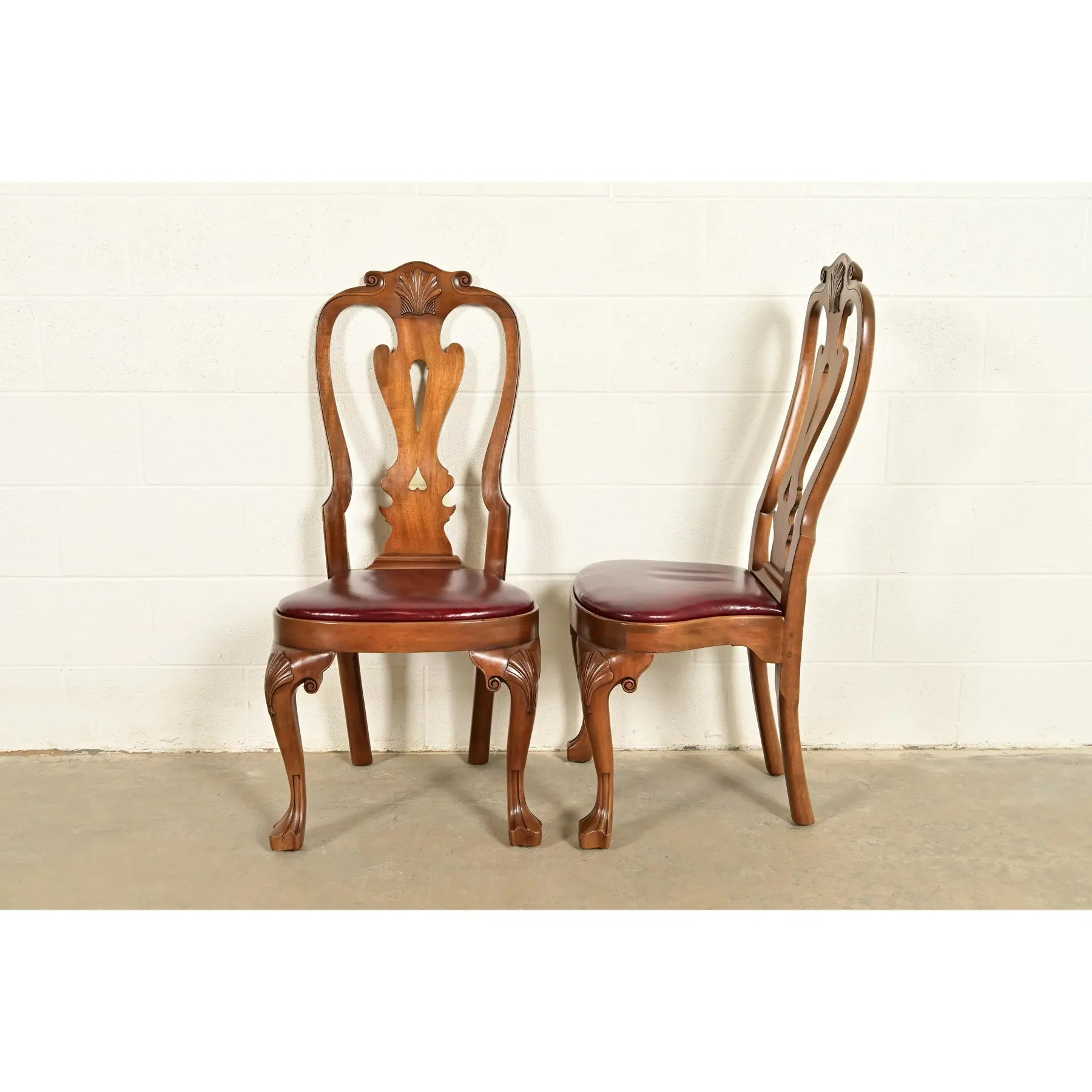 Kittinger Georgian Carved Mahogany Side Chairs or Dining Chairs, Pair - Image 11