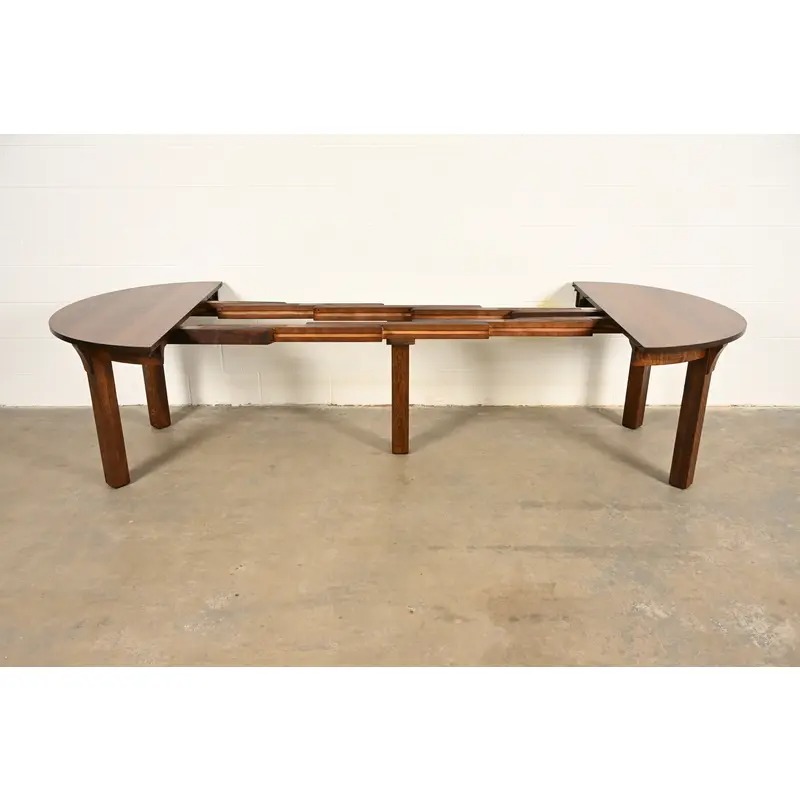 Limbert Antique Mission Oak Arts & Crafts Five-Leg Extension Dining Table, Newly Refinished - Image 6