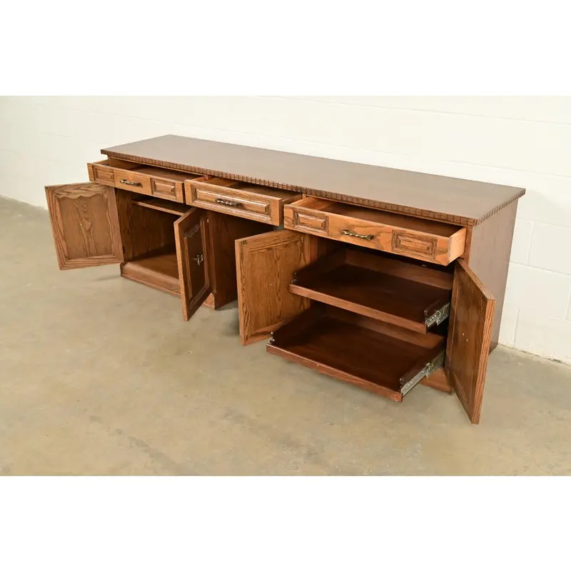 Romweber Viking Oak Executive Credenza, Circa 1960s - Image 6
