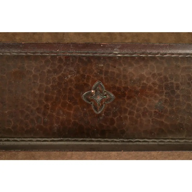 Roycroft Arts & Crafts Hammered Copper Quatrefoil Pen Tray - Image 6