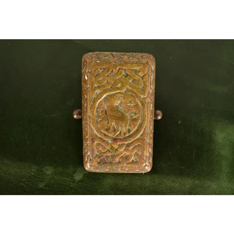 Tiffany Studios New York Zodiac Pattern Bronze Large Paper Clip - Image 6