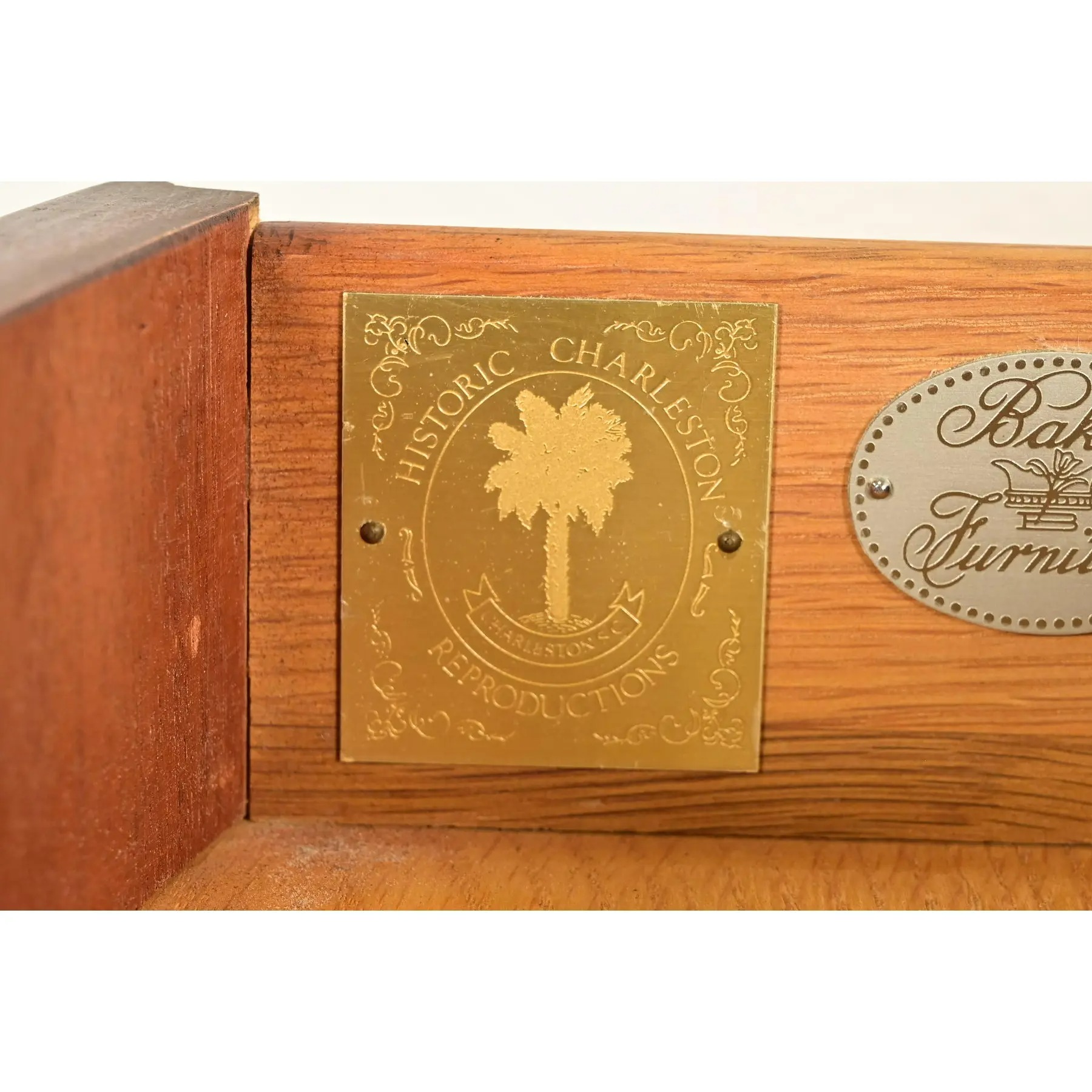 Baker Furniture Historic Charleston Georgian Inlaid Flame Mahogany Drop Leaf Pembroke Side Table - Image 14