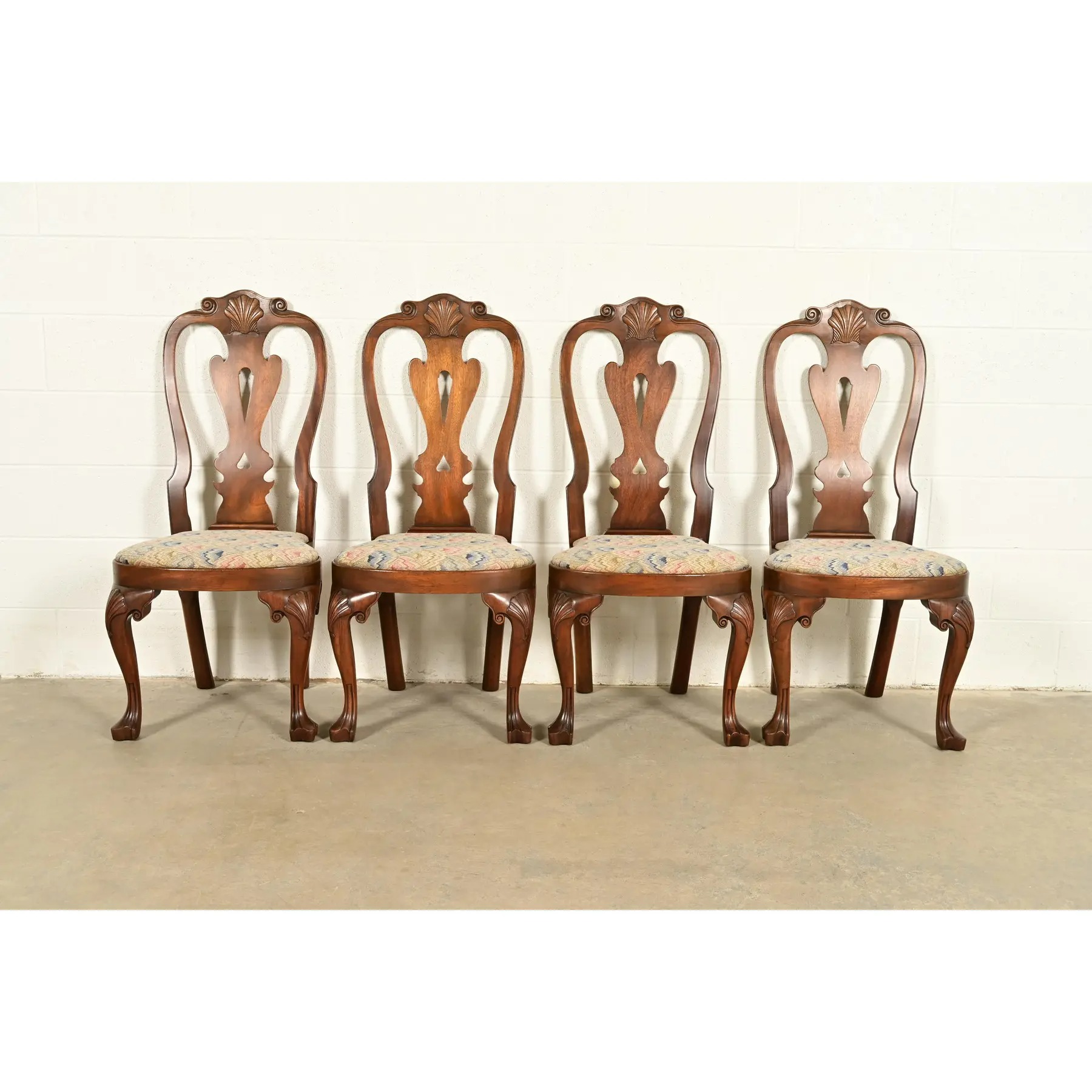Kittinger Georgian Carved Mahogany Side Chairs or Dining Chairs, Pair - Image 14