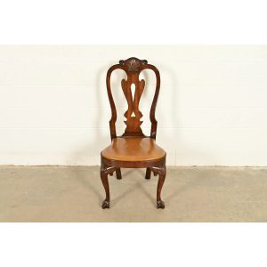 Kittinger Georgian Carved Mahogany Side Chair or Dining Chair