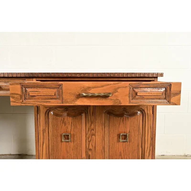 Romweber Viking Oak Executive Credenza, Circa 1960s - Image 7