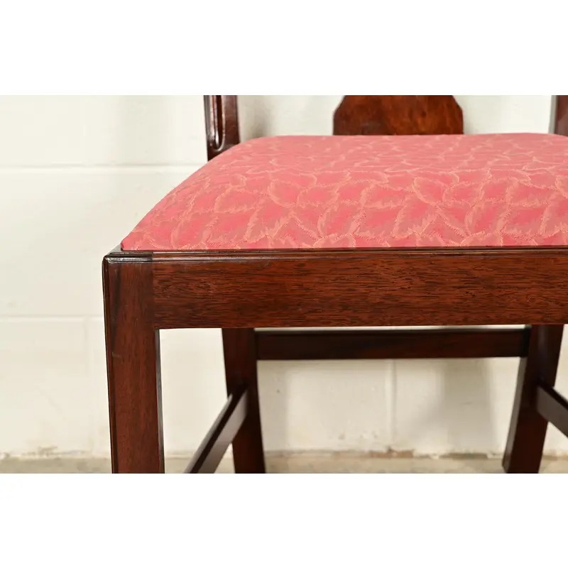 Stickley Georgian Carved Mahogany Side Chairs or Dining Chairs, Pair - Image 8