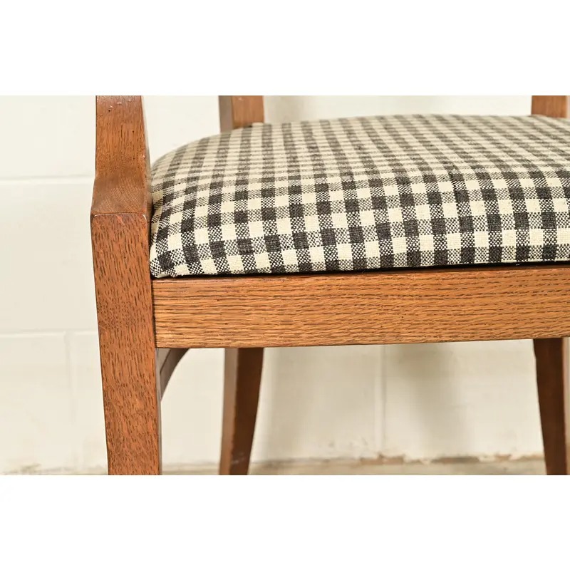 Stickley Mission Oak Arts & Crafts Armchairs, Pair - Image 8