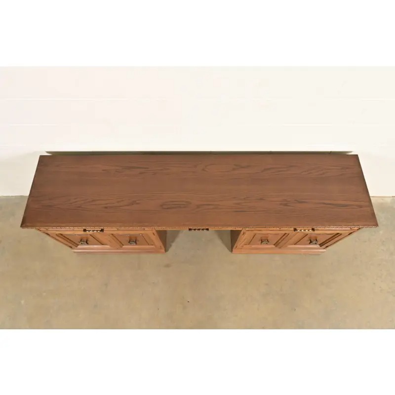 Romweber Viking Oak Executive Credenza, Circa 1960s - Image 9