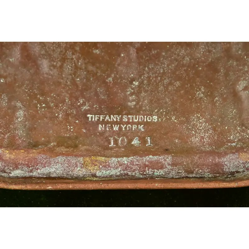 Tiffany Studios New York Zodiac Pattern Bronze Match Box Holder - Image 9