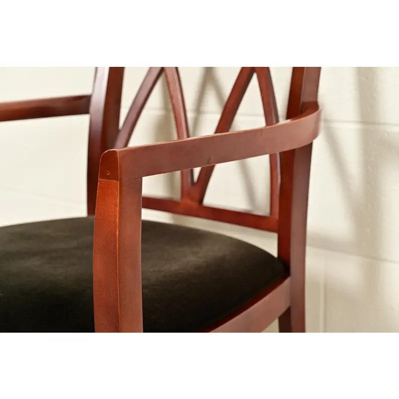 Bernhardt Regency Carved Mahogany Armchairs | Pair - Image 10
