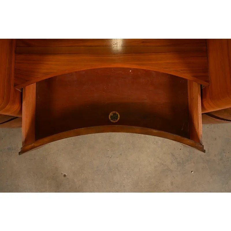 Donald Deskey Style Art Deco Burl Wood Vanity Dresser With Mirror, Circa 1930s - Image 10