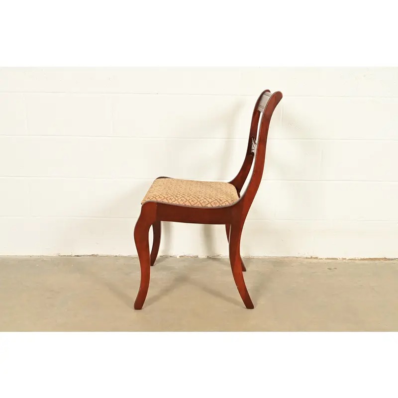 Kindel Furniture Style Regency Carved Mahogany Side Chair or Dining Chair, Circa 1940s - Image 10