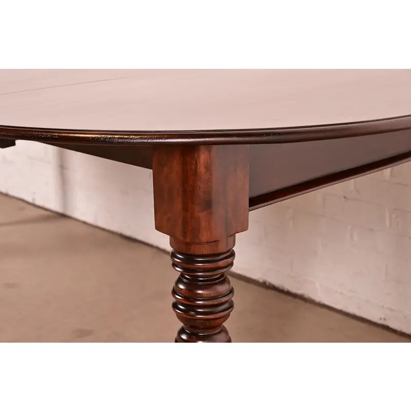 R. J. Horner Style Antique Victorian Carved Mahogany Extension Dining Table, Newly Refinished - Image 10