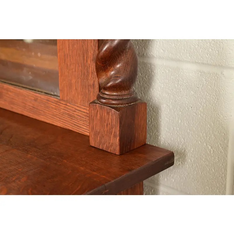 Stickley Brothers Antique Mission Oak Arts & Crafts Sideboard or Bar Cabinet, Circa 1910 - Image 10