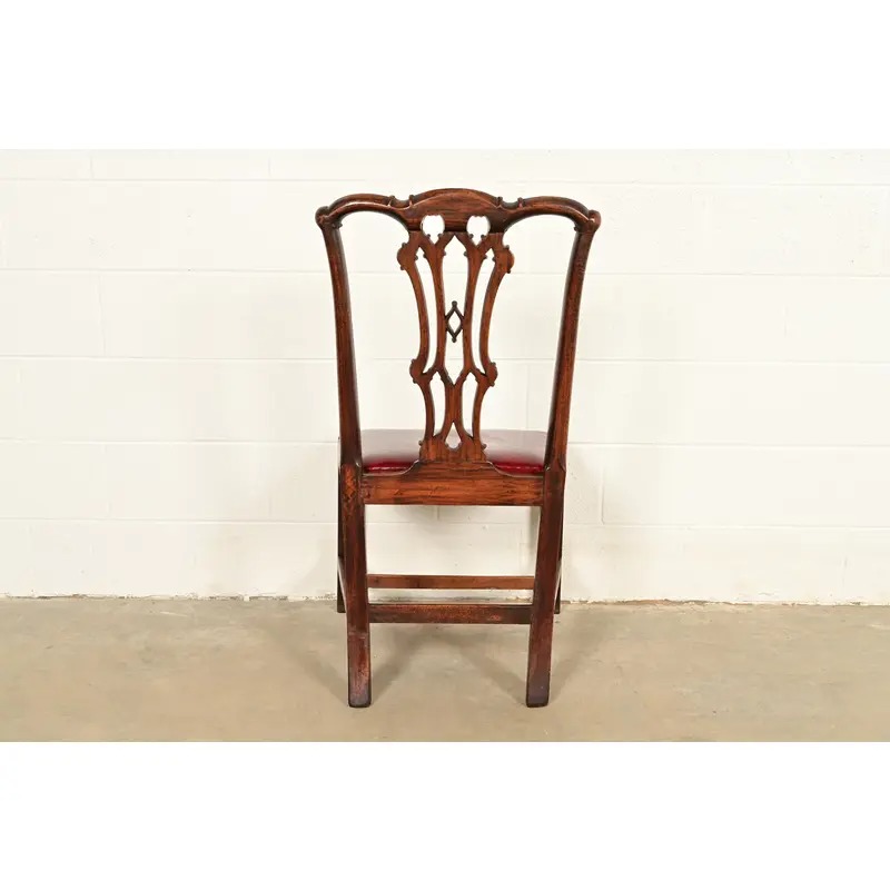 18th Century Antique Thomas Chippendale Period Carved Mahogany Side Chair or Dining Chair - Image 11
