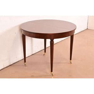 Kindel Furniture French Regency Louis XVI Cherry Wood Dining Table or Breakfast Table, Newly Refinished