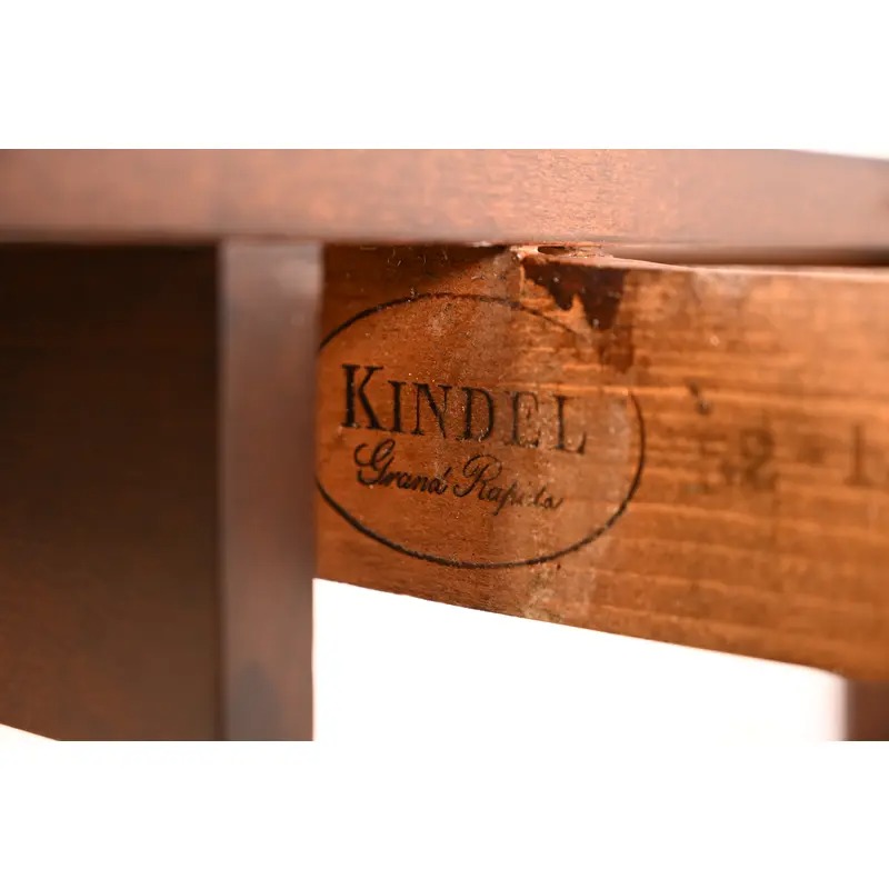Kindel Furniture French Regency Louis XVI Cherry Wood Extension Dining Table, Newly Refinished - Image 11