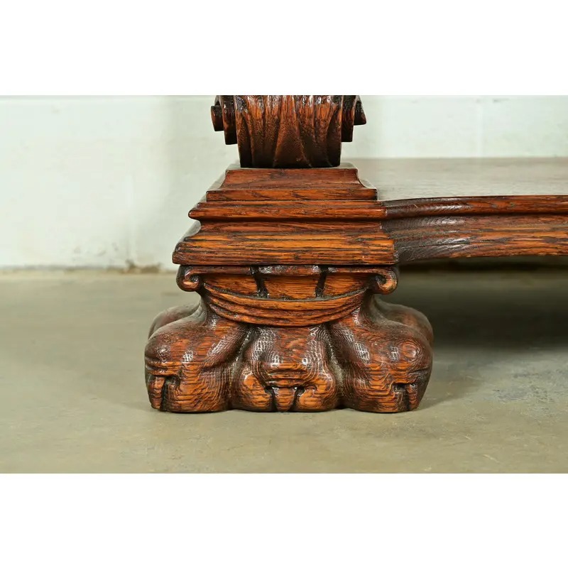 R. J. Horner Style Antique Victorian Carved Oak Sideboard or Buffet Server, Circa 1890s - Image 11