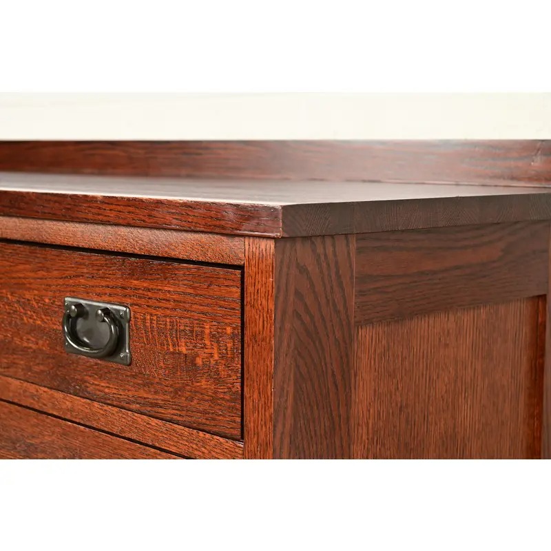 Stickley Style Mission Oak Arts & Crafts Twelve-Drawer Dresser or Chest of Drawers - Image 11