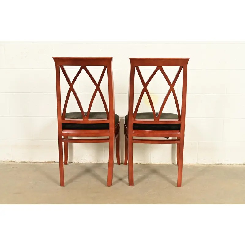 Bernhardt Regency Carved Mahogany Dining Chairs | Set of Four - Image 12
